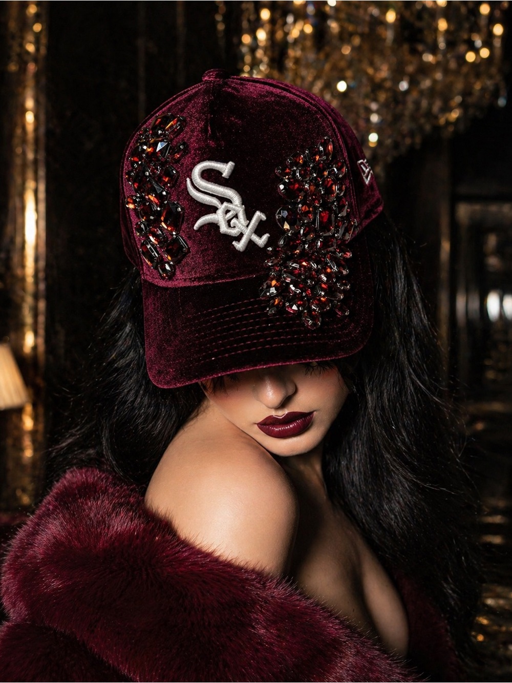 Authentic New Era Cap ✨ Crown Envy Custom White Sox Velvet Hat ✨ BNWT